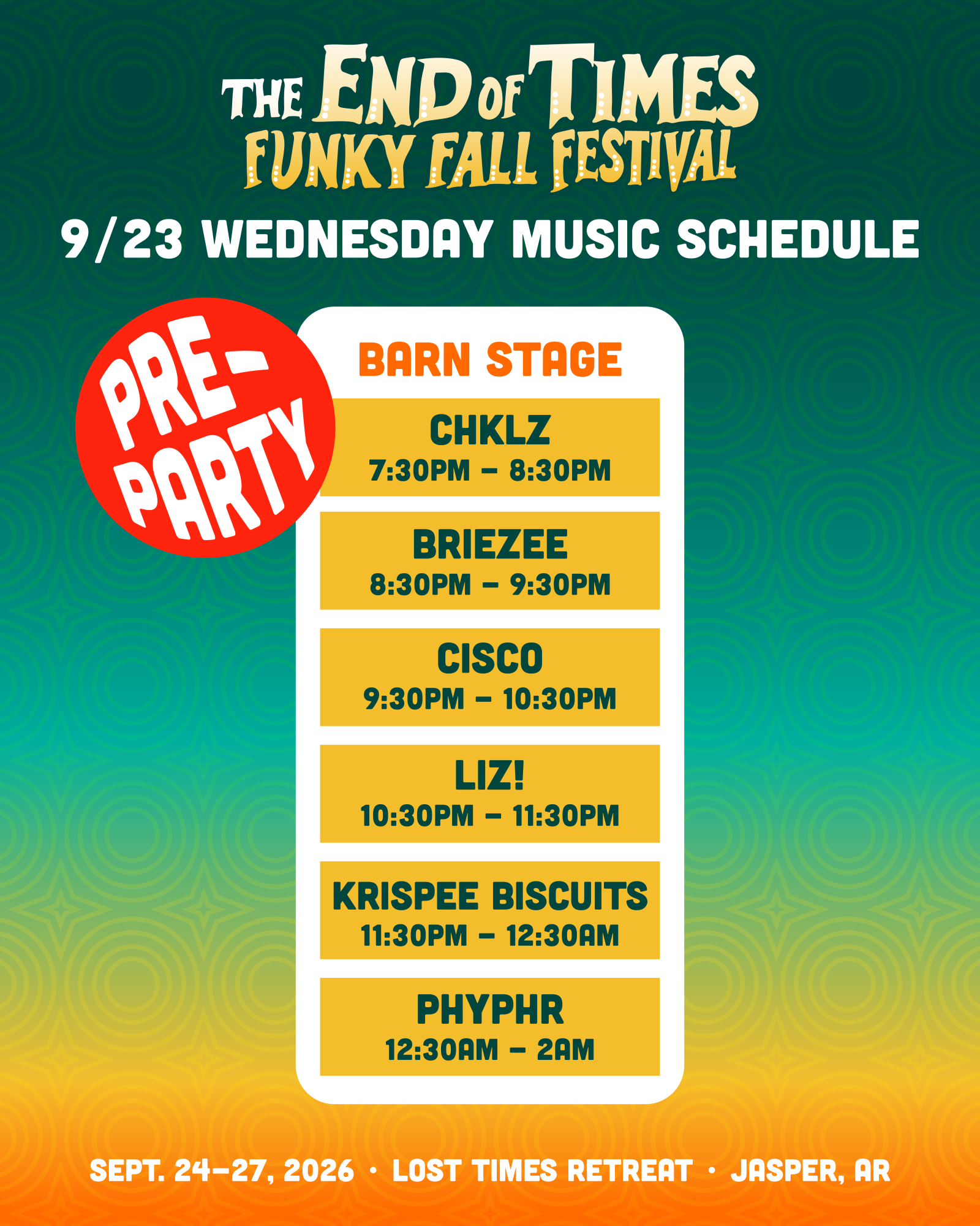 End of Times Funky Fall Festival - Lost Times Festival
